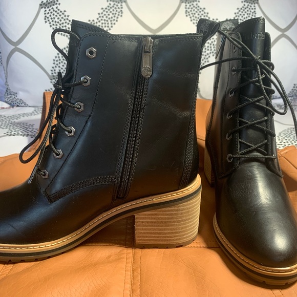 Timberland Sienna High Lace-Up Waterproof Heeled Boots, black full grain - Picture 1 of 6